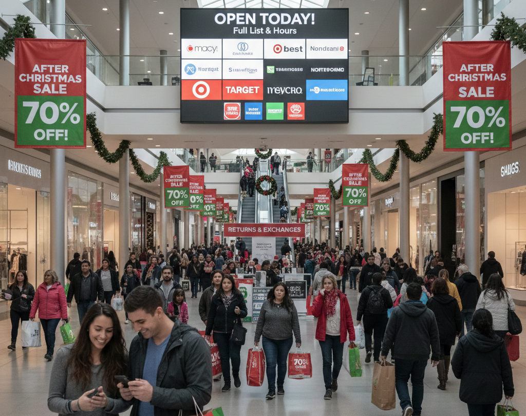 What Stores Are Open After Christmas Today? Full List & Hours