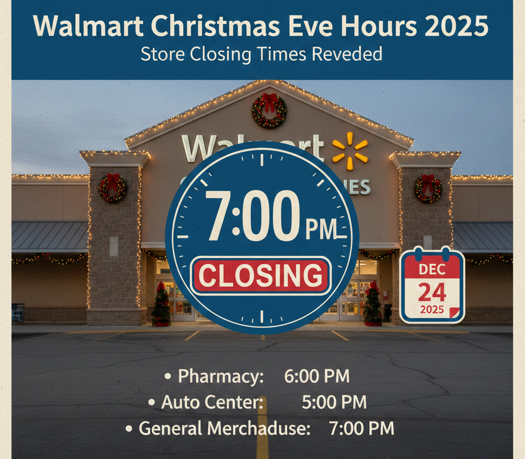 Walmart Christmas Eve Hours 2025: Store Closing Times Revealed