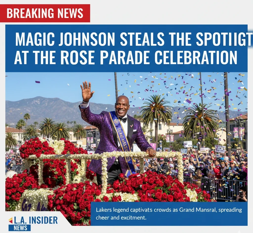 Magic Johnson Steals the Spotlight at the Rose Parade Celebration
