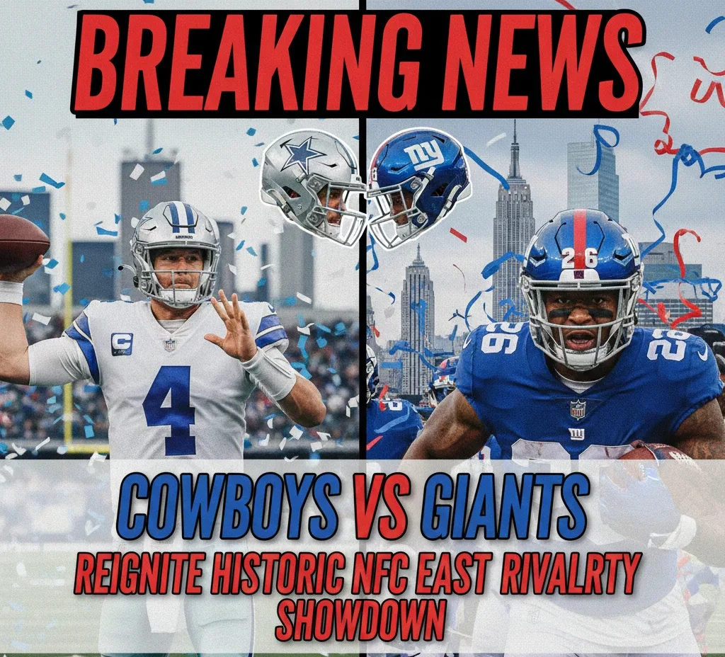 Cowboys vs Giants Reignite Historic NFC East Rivalry Showdown